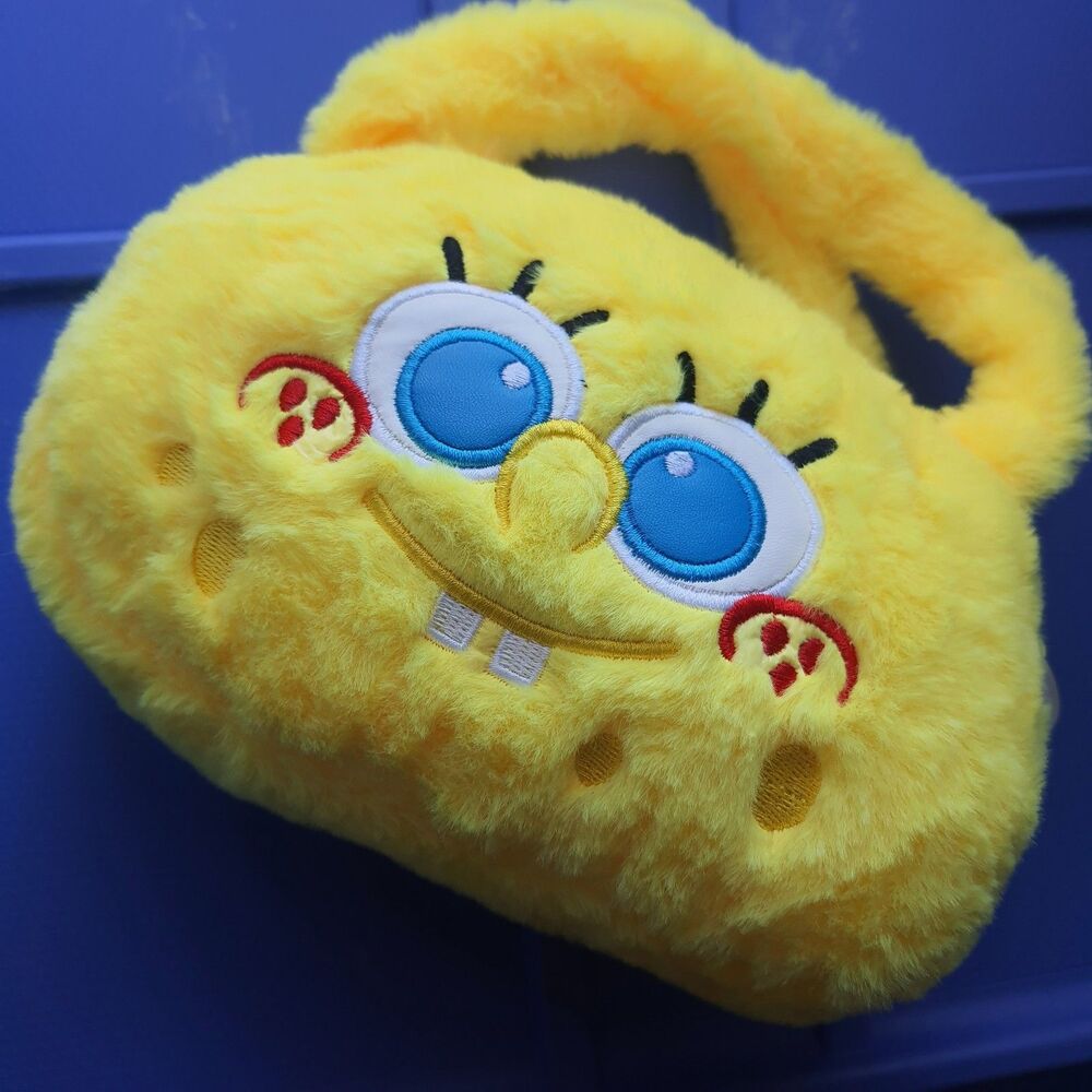 SpongeBob Plush Handbag 8" Purse Crossbody Bag Adjustable Strap Dolls Kill